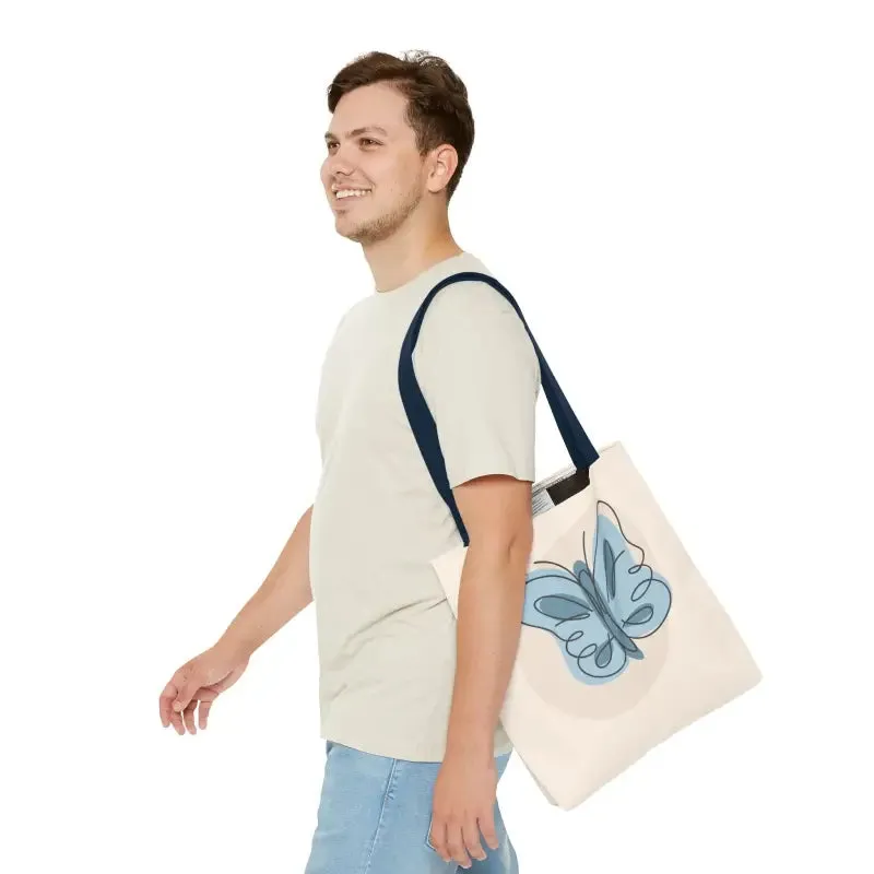 Stylish Butterfly Print Tote Bag for Beach and Town