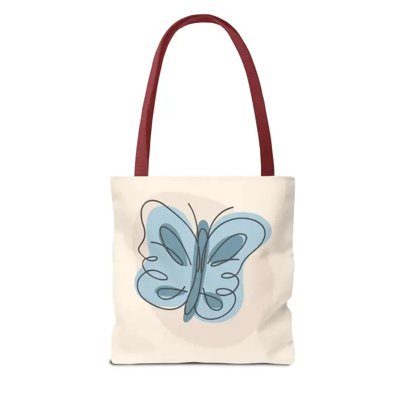 Stylish Butterfly Print Tote Bag for Beach and Town