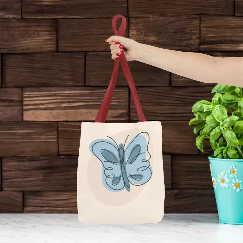 Stylish Butterfly Print Tote Bag for Beach and Town