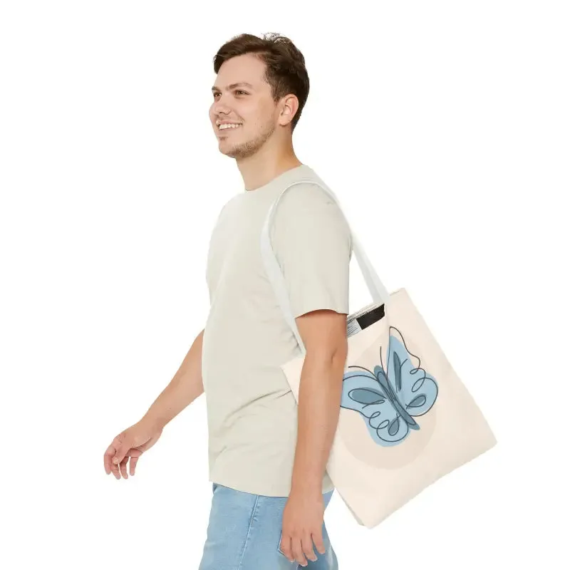 Stylish Butterfly Print Tote Bag for Beach and Town