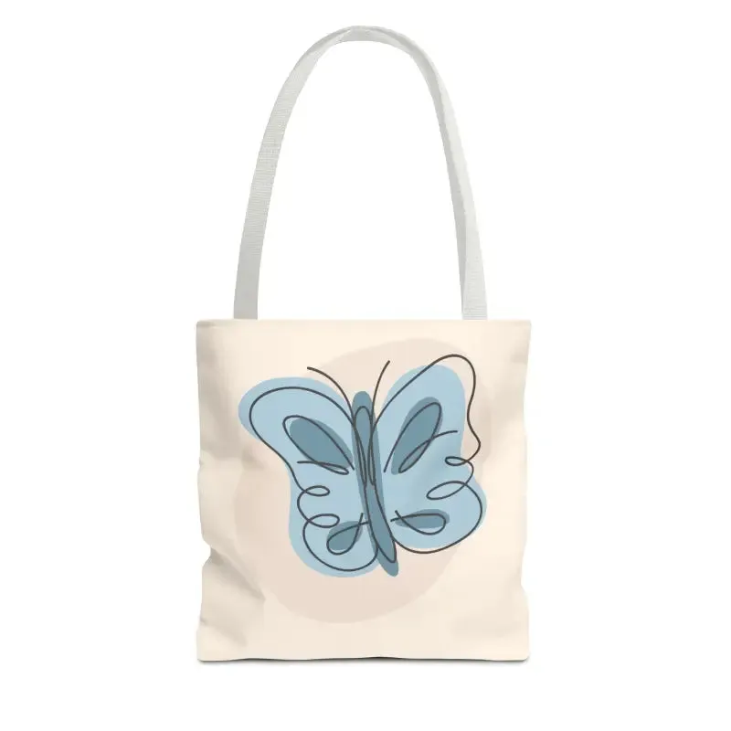 Stylish Butterfly Print Tote Bag for Beach and Town
