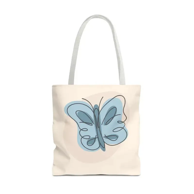 Stylish Butterfly Print Tote Bag for Beach and Town