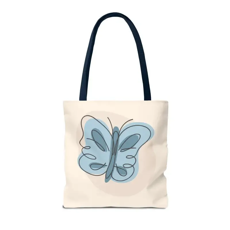 Stylish Butterfly Print Tote Bag for Beach and Town