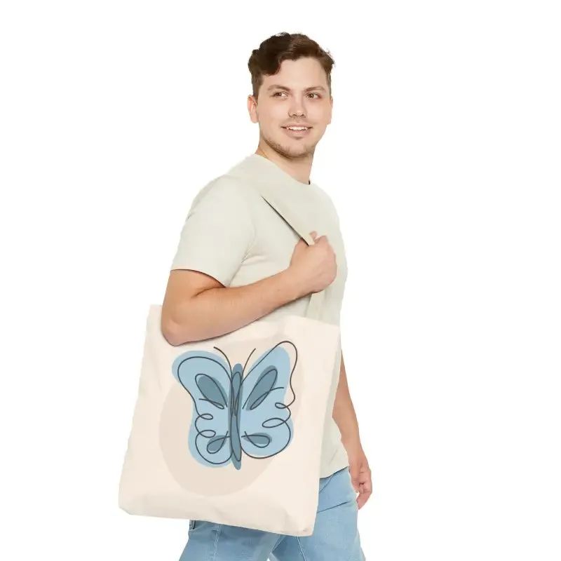Stylish Butterfly Print Tote Bag for Beach and Town