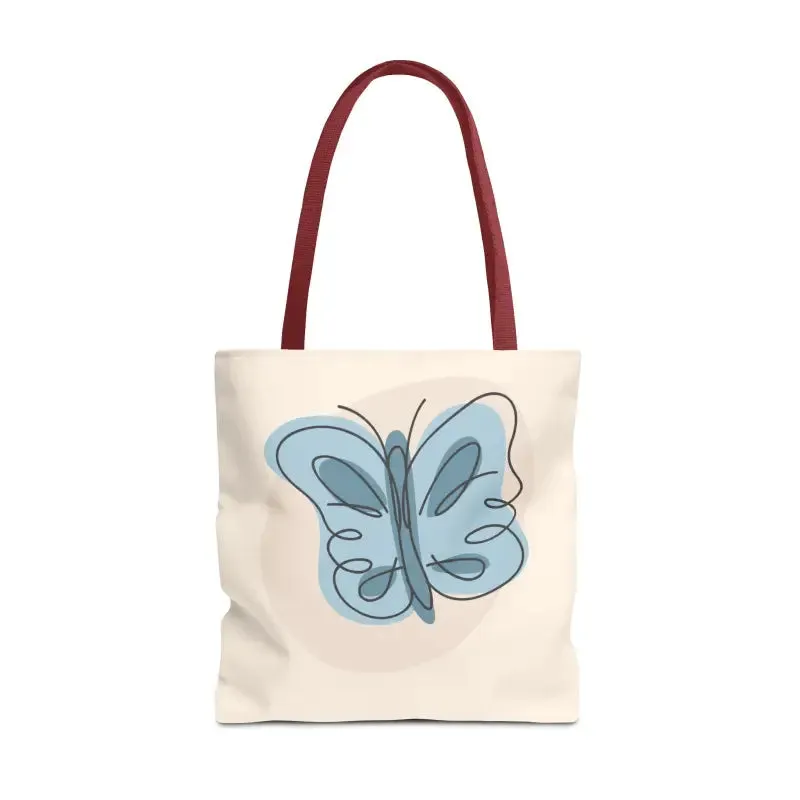 Stylish Butterfly Print Tote Bag for Beach and Town