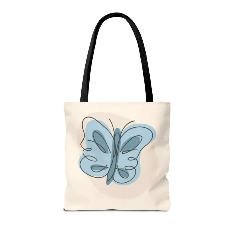 Stylish Butterfly Print Tote Bag for Beach and Town