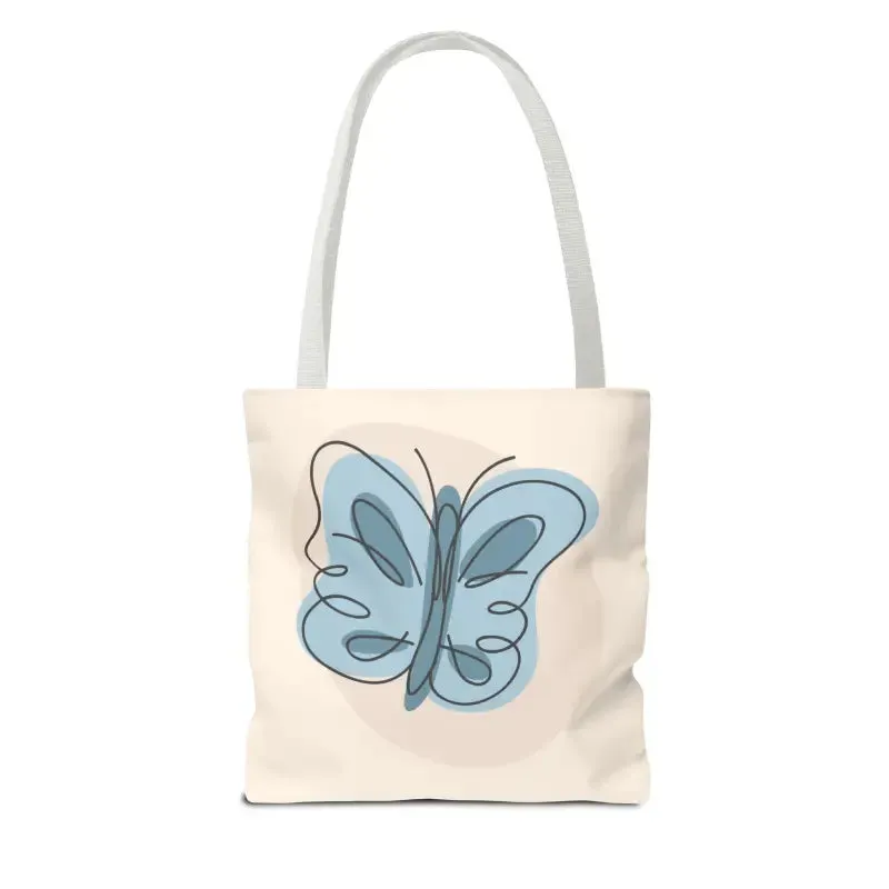 Stylish Butterfly Print Tote Bag for Beach and Town