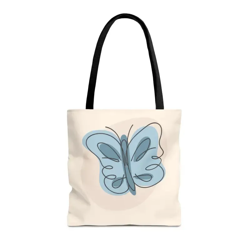 Stylish Butterfly Print Tote Bag for Beach and Town