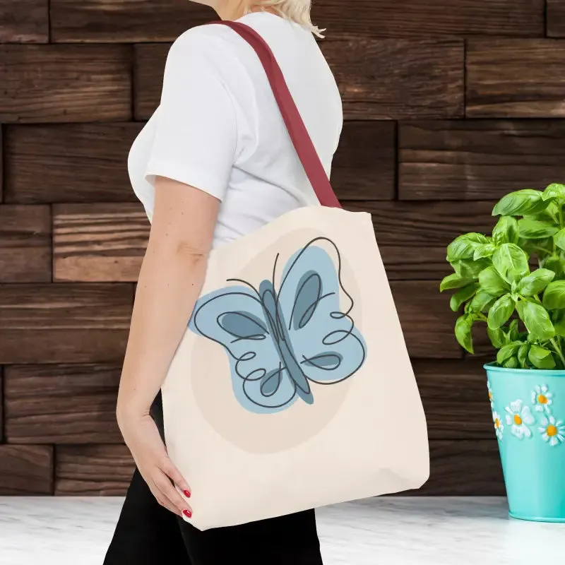 Stylish Butterfly Print Tote Bag for Beach and Town