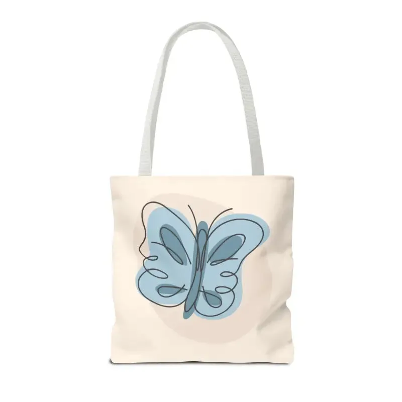 Stylish Butterfly Print Tote Bag for Beach and Town