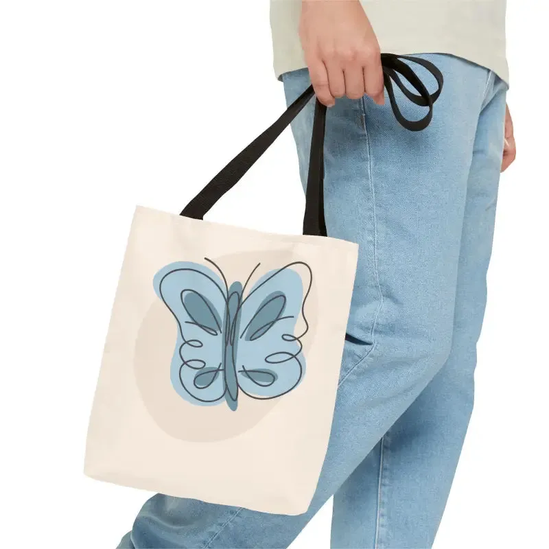 Stylish Butterfly Print Tote Bag for Beach and Town