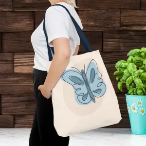 Stylish Butterfly Print Tote Bag for Beach and Town