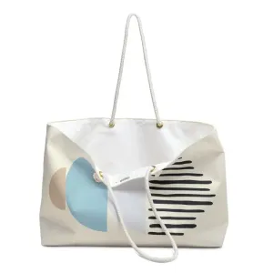 Stylish Weekender Tote with Trendy Abstract Shape