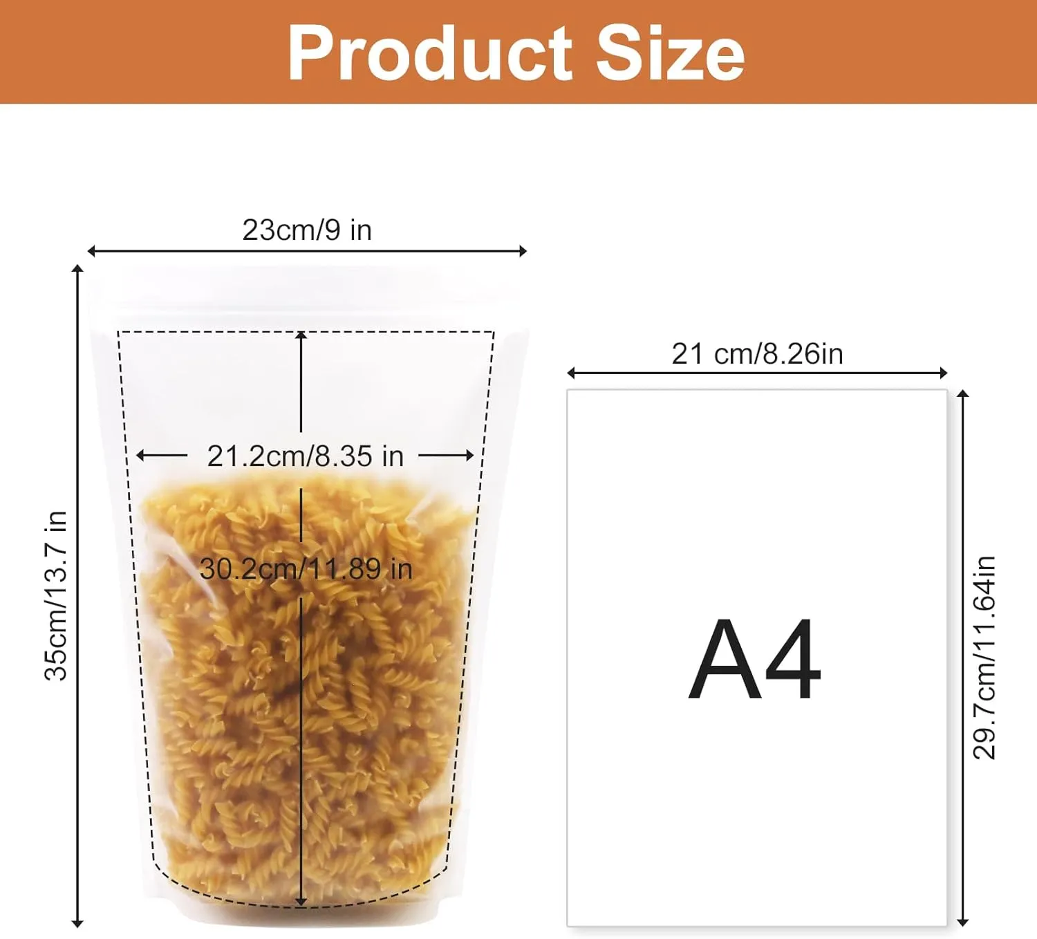 SumDirect 50Pcs 9x13.8inches Matte Frosted (Not Clear) Zipper Resealable Stand Up Drink Bags,Snack Food Tea Packing Drinking Pouches -9x13.8inches