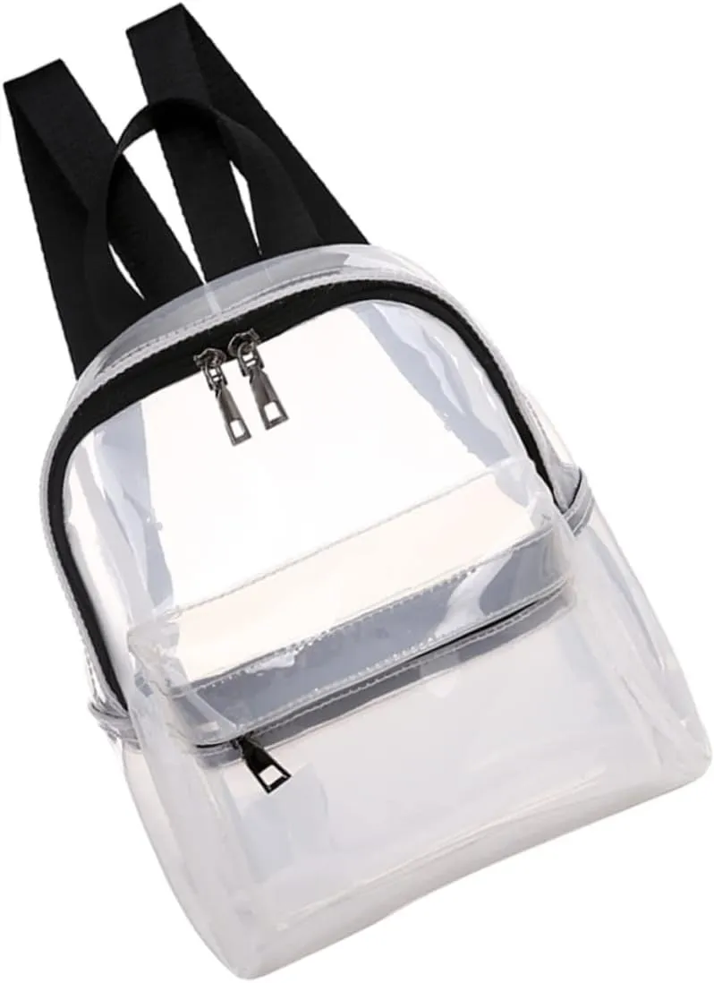 Summer PVC Waterproof Backpack Translucent Shoulder Bag for Casual Travel Satchel White for Shopping and Everyday Use