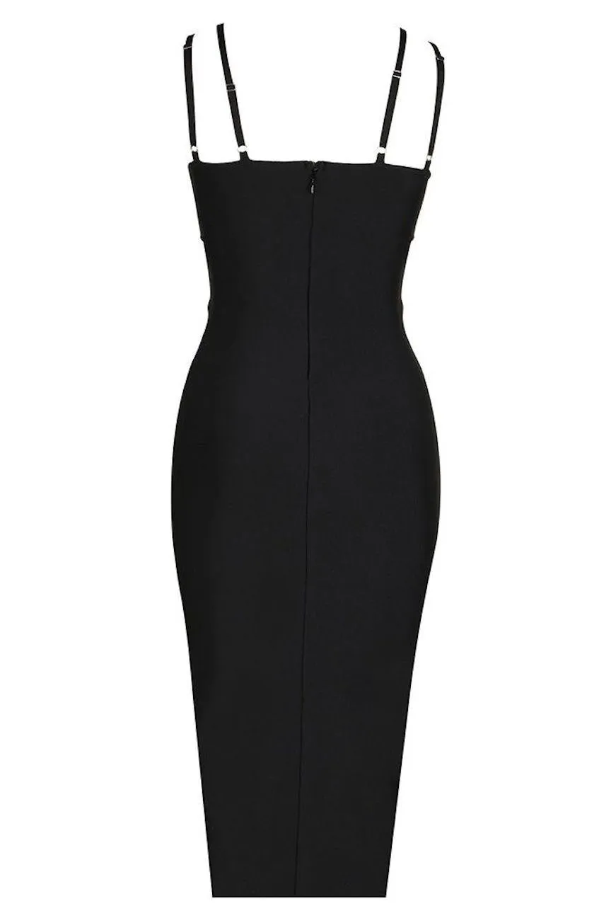 Tamara Beaded Bandage Midi Dress