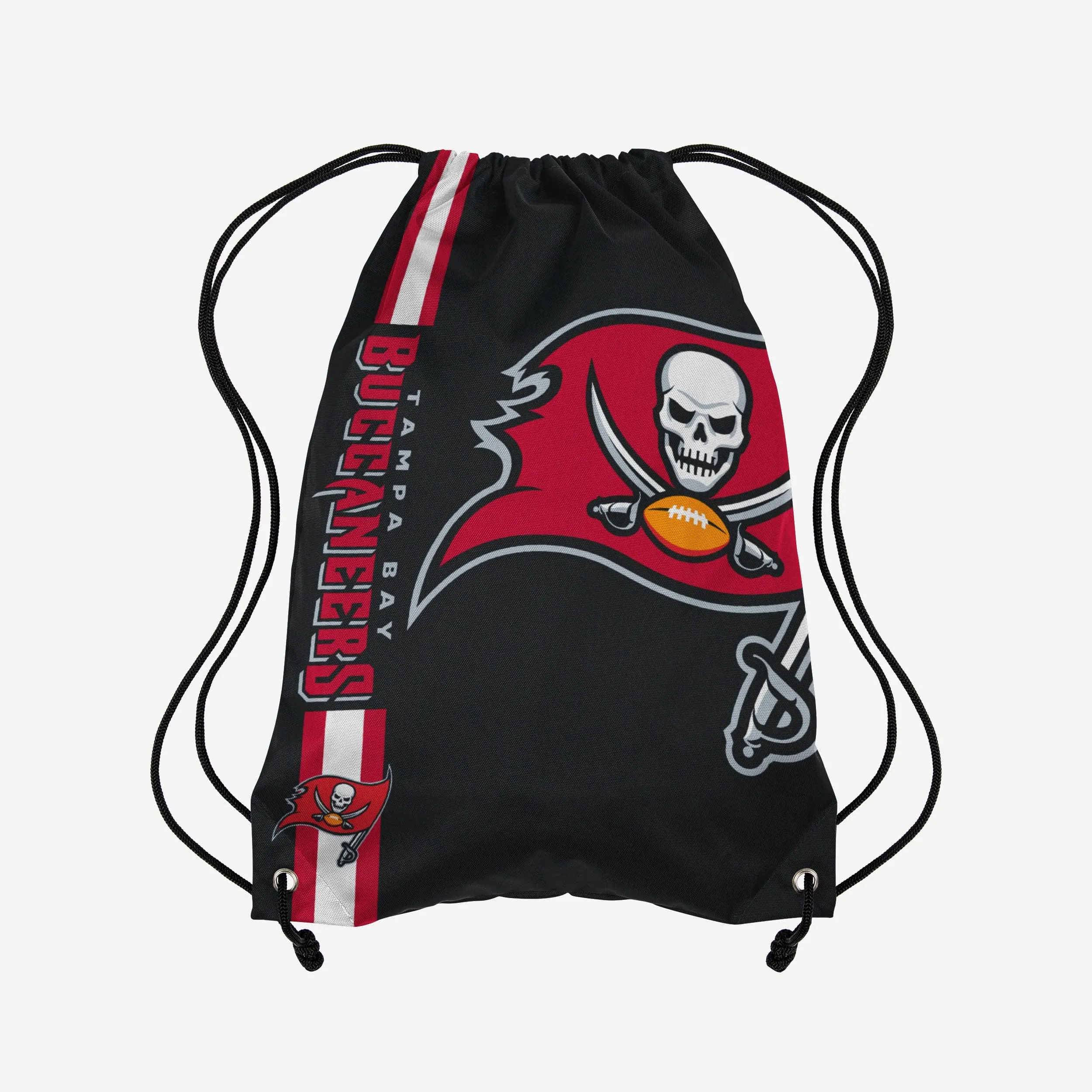 Tampa Bay Buccaneers Black Alternate Color Big Logo Drawstring Backpack