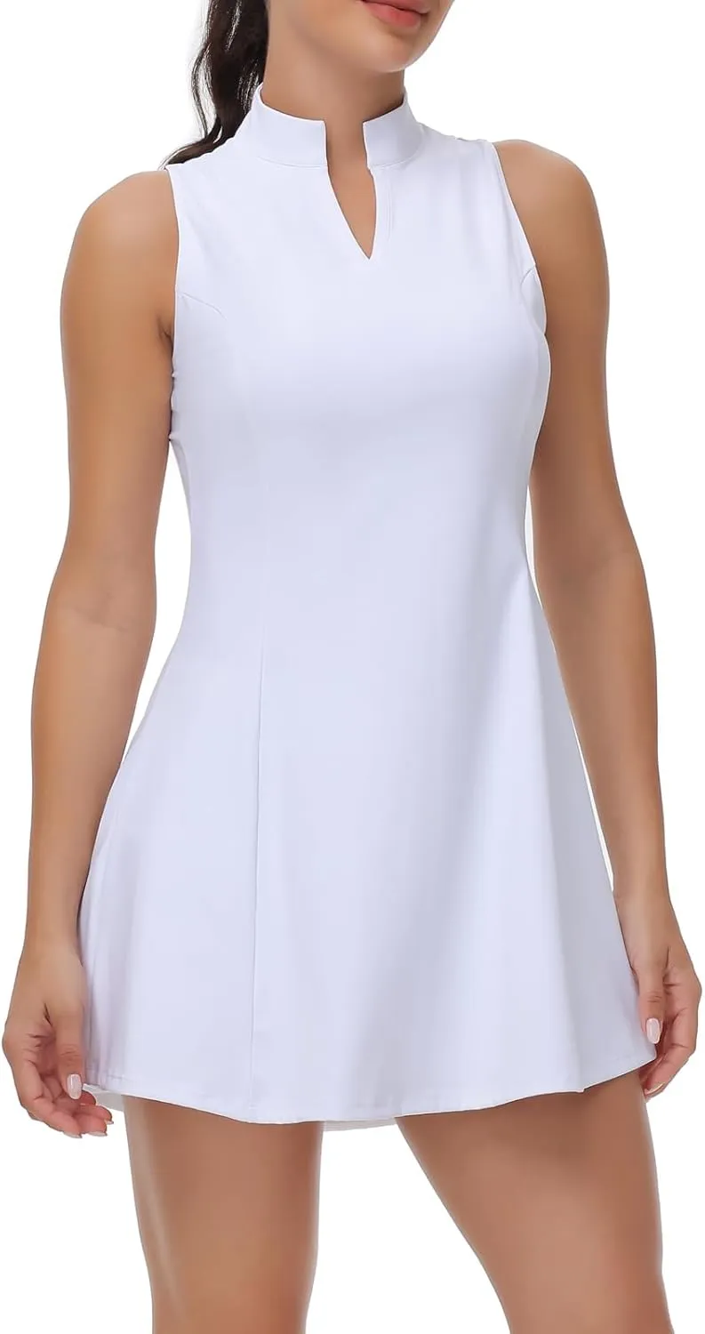 Tennis Golf Dress for Women Workout Active Athletic Dresses with Shorts 2 Piece Sets Outfits Cute Clothes Summer