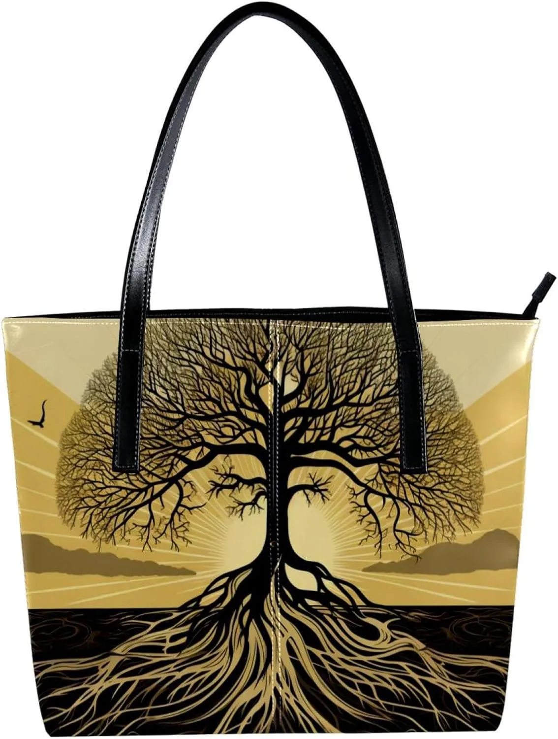 The Tote Bag For Women,Bags For Women,Reusable Shopping Bags,African Grassland Tree Root Handbags