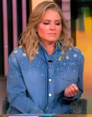 The View 2025 Sara Haines Beaded Embellished Shirt