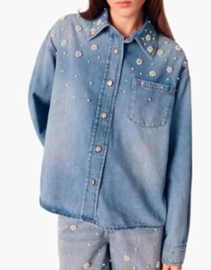 The View 2025 Sara Haines Beaded Embellished Shirt