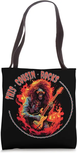 This Cousin Rocks Funny Musician Tote Bag