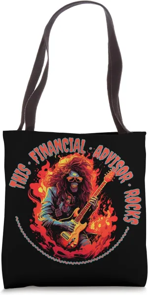 This Financial Advisor Rocks Funny Musician Tote Bag