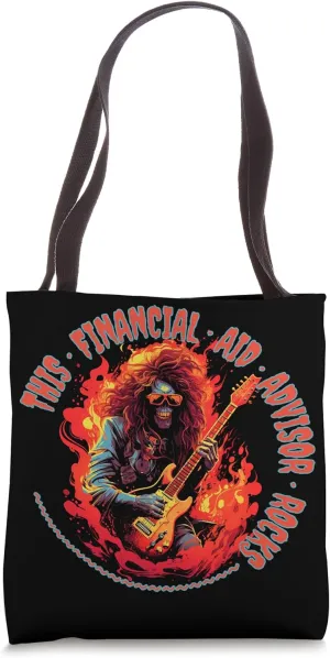 This Financial Aid Advisor Rocks Funny Musician Tote Bag