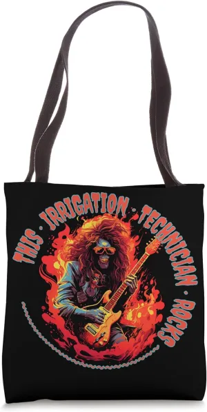 This Irrigation Technician Rocks Funny Musician Tote Bag