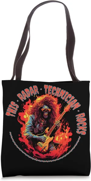 This Radar Technician Rocks Funny Musician Tote Bag