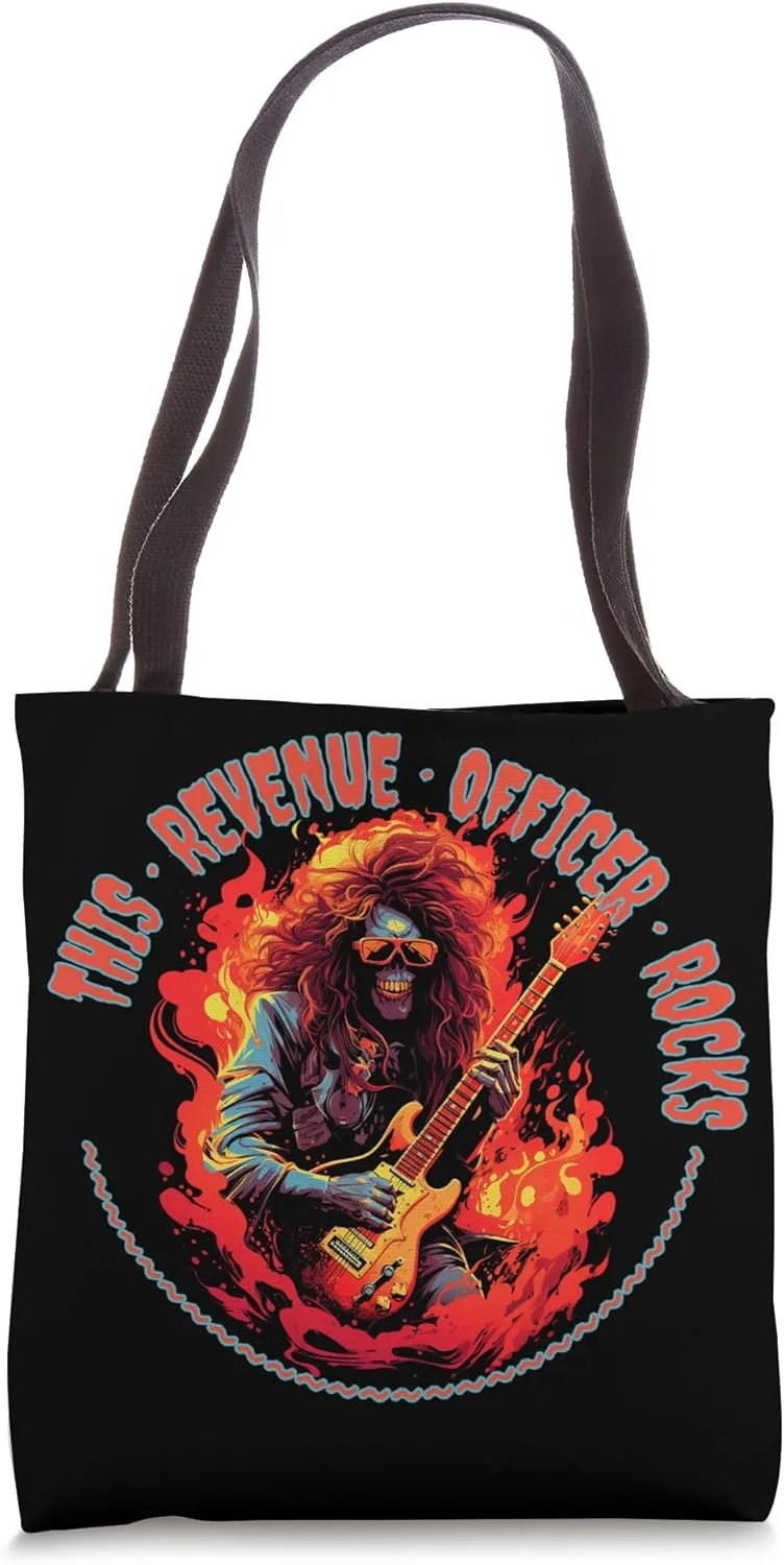 This Revenue Officer Rocks Funny Musician Tote Bag