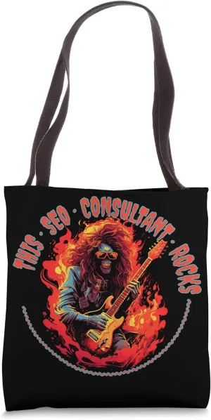 This Seo Consultant Rocks Funny Musician Tote Bag