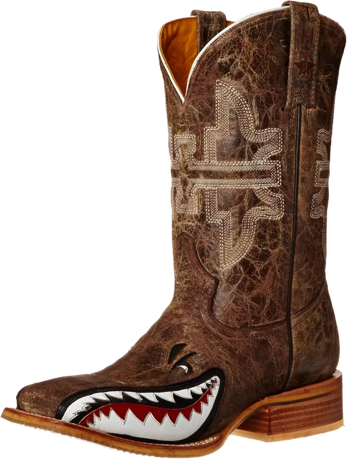 Tin Haul Men's Gnarly Shark Fashion Cowboy Boots