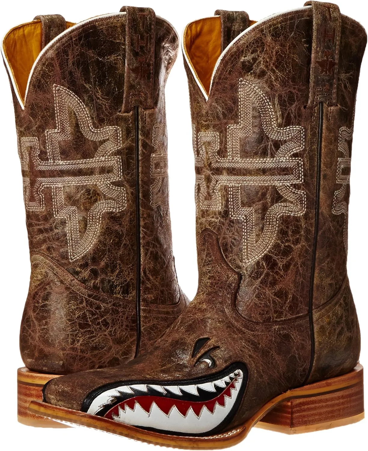 Tin Haul Men's Gnarly Shark Fashion Cowboy Boots