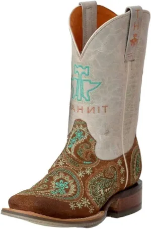 Tin Haul Women's Wild Rags Western Boot Broad Square Toe - 14-021-0007-1464 TA 10 M US Tan