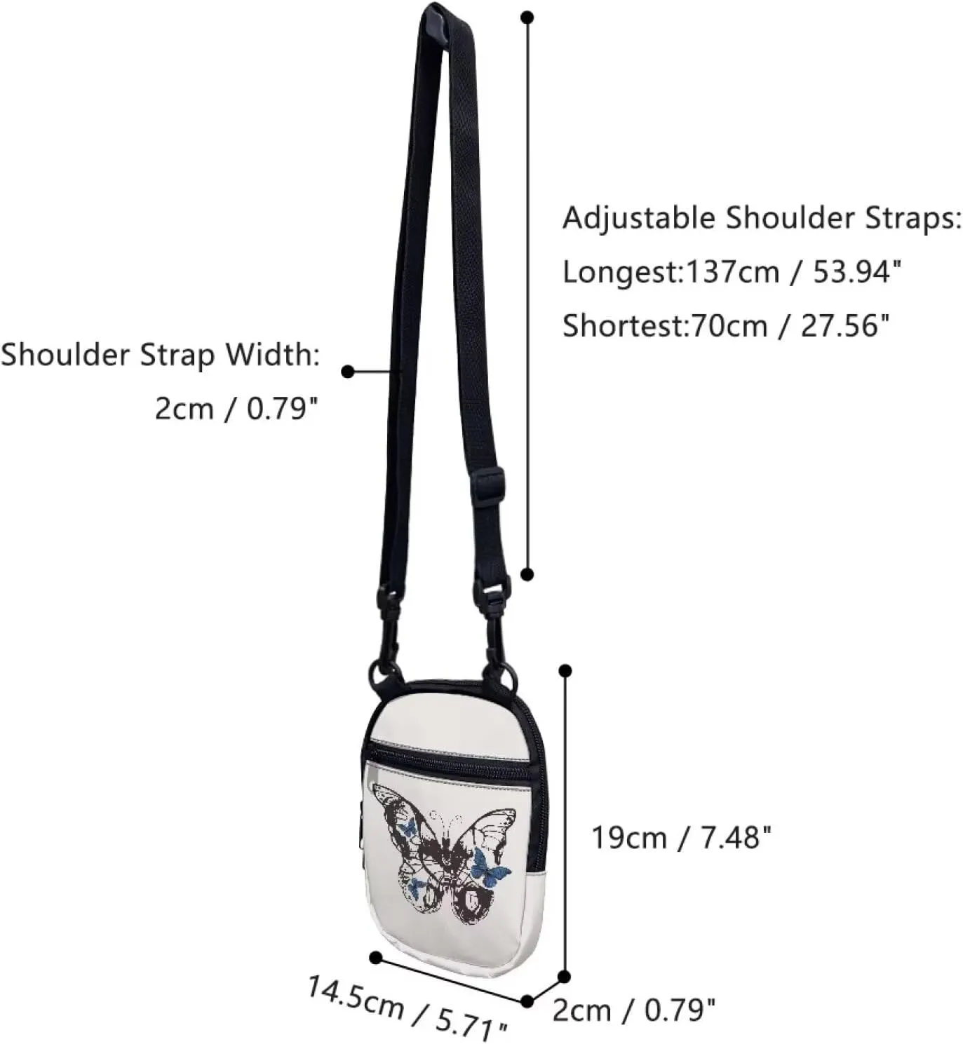 TODIYADDU Women Sling Bag Crossbody Phone Bag Mini Shoulder Bag with Adjustable Strap Mini Messenger Bag for Cell Phone Gifts