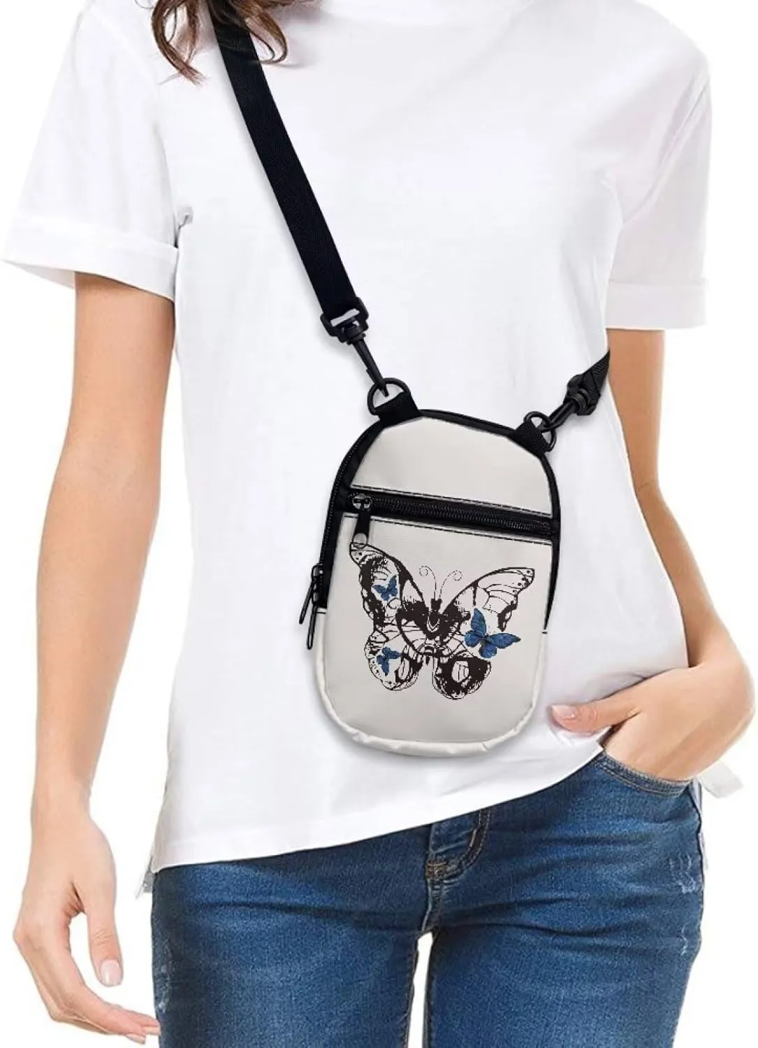 TODIYADDU Women Sling Bag Crossbody Phone Bag Mini Shoulder Bag with Adjustable Strap Mini Messenger Bag for Cell Phone Gifts