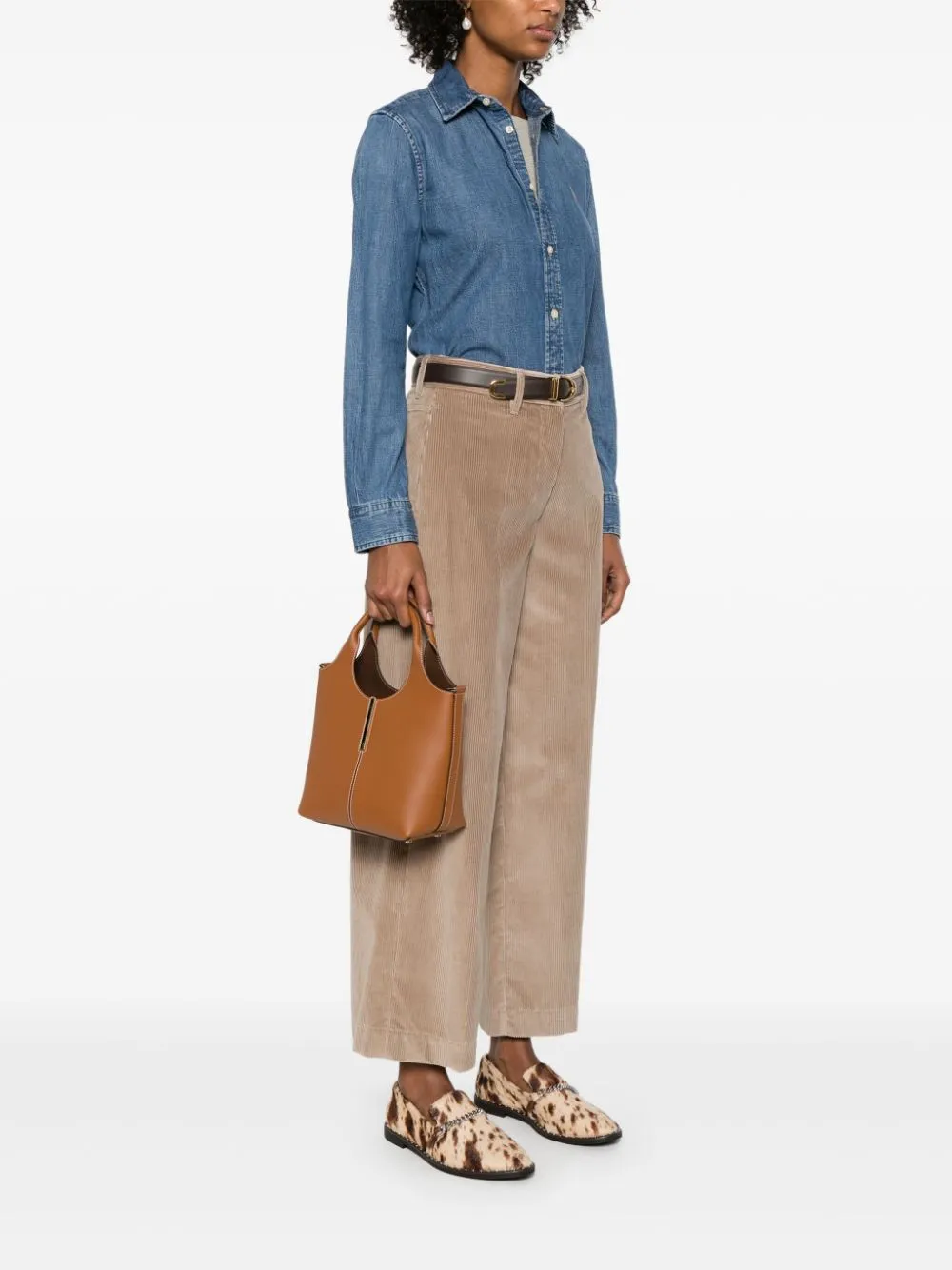 TOD'S Mini Leather Tote Handbag with Adjustable Strap