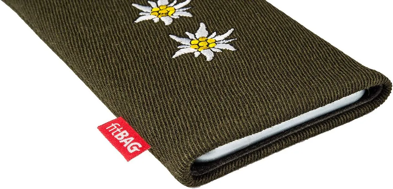 Trachten Edelweiss Custom Tailored Sleeve for Leica Leitz Phone 2 | Made in Germany | Fine Fabric Pouch case Cover with Microfibre Lining for Display Cleaning