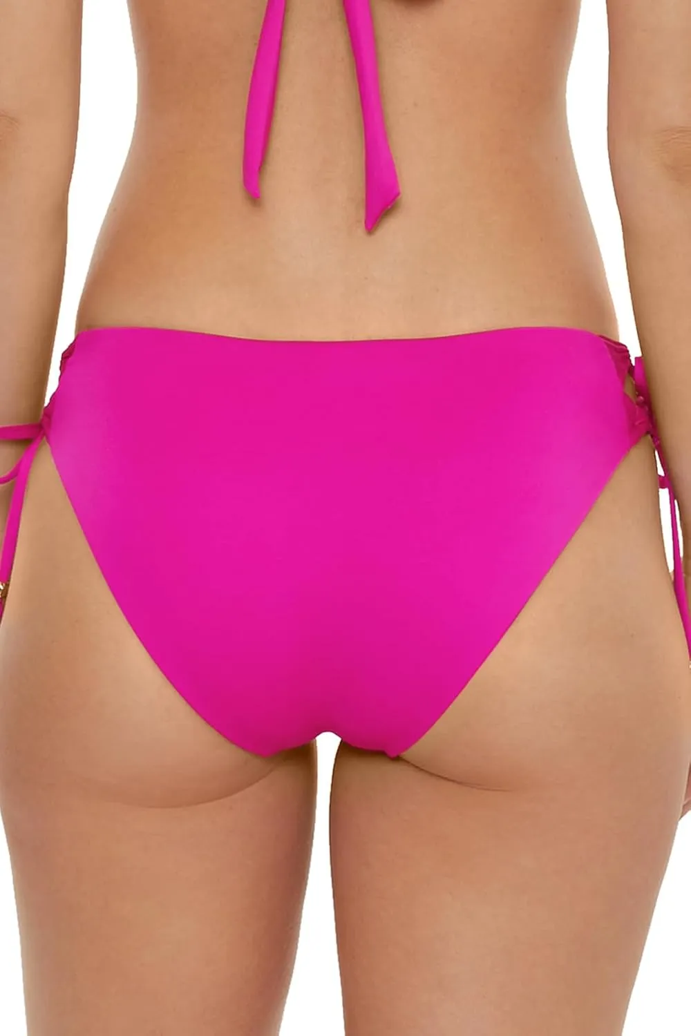Trina Turk Women's Standard Monaco Side Tie Beaded Hipster Bikini Bottom, Cheeky Coverage, Swimwear Separates
