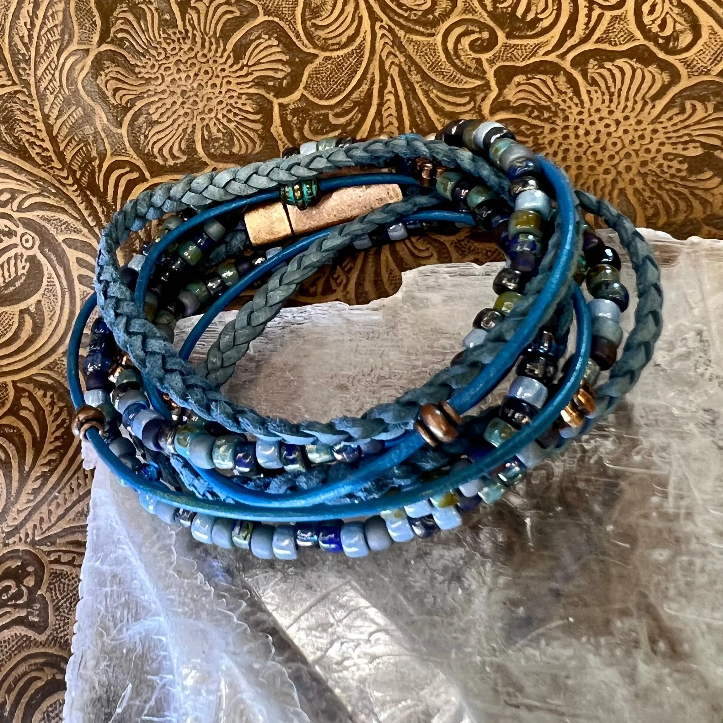 Triple Boho Wrap Turquoise