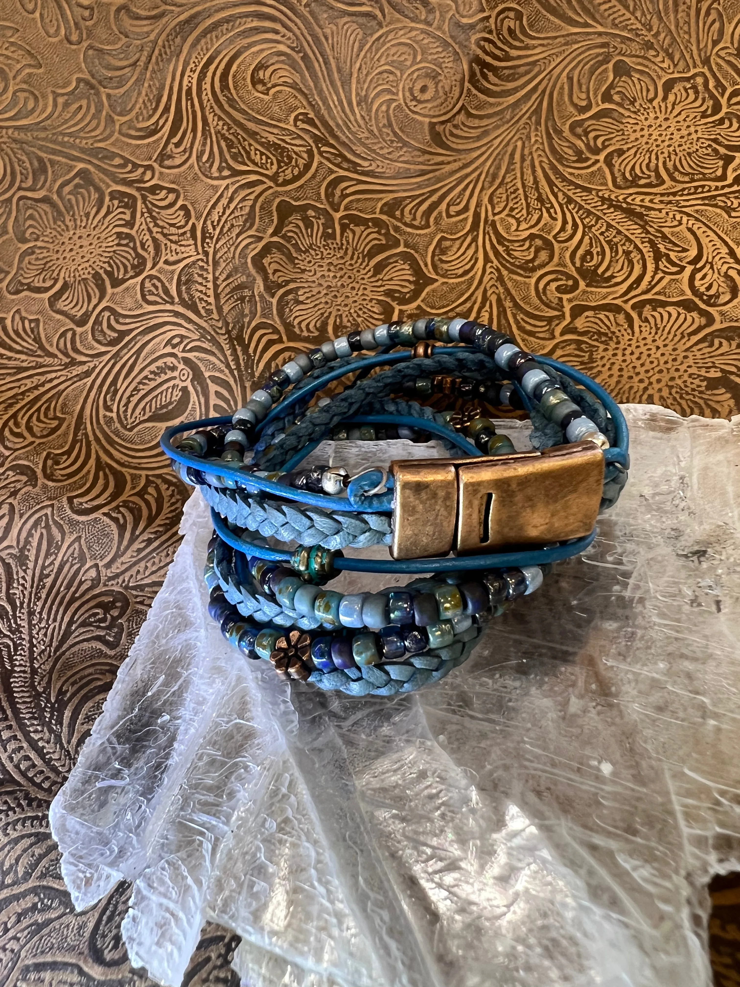 Triple Boho Wrap Turquoise