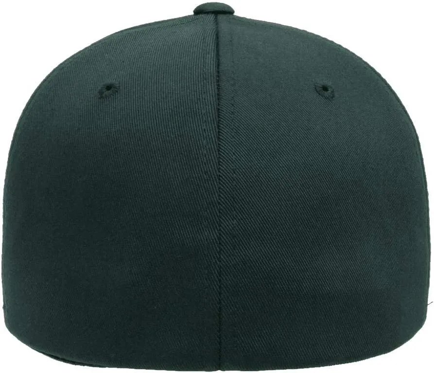 Trout Fishing Leather Laser Engraved Patch Flexfit 6277 Athletic Baseball Fitted Hat Cap