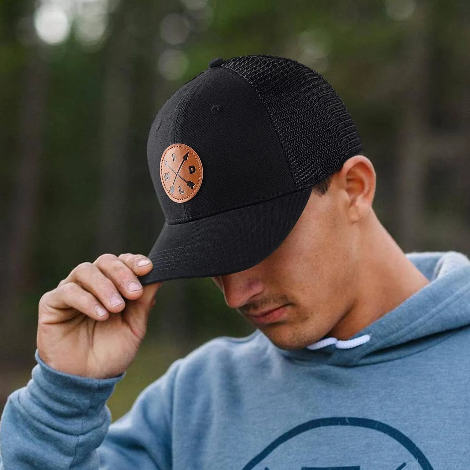 Trucker Hat - GO Outdoors for Men Women, Adjustable Outdoor Mesh Snapback Hat