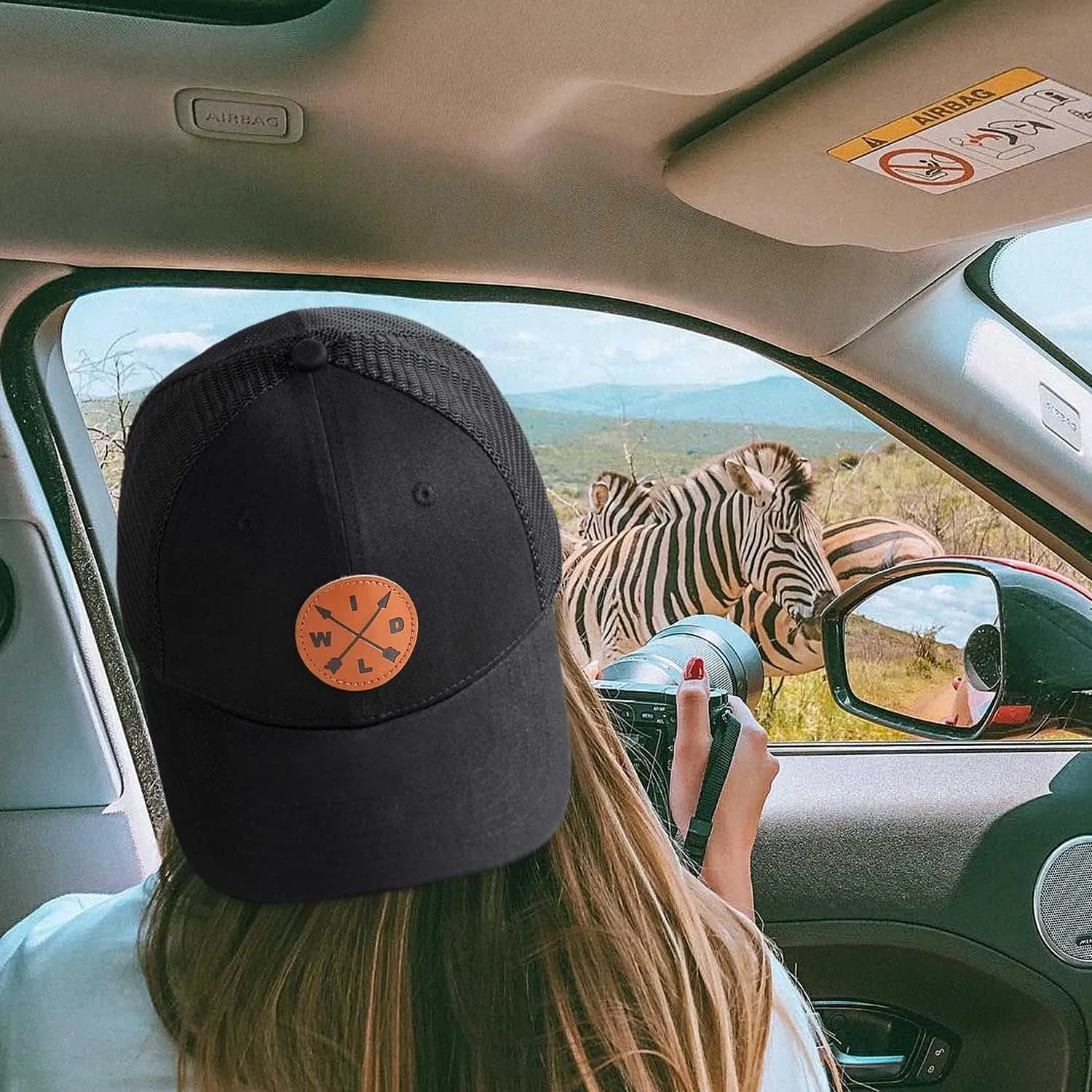 Trucker Hat - GO Outdoors for Men Women, Adjustable Outdoor Mesh Snapback Hat
