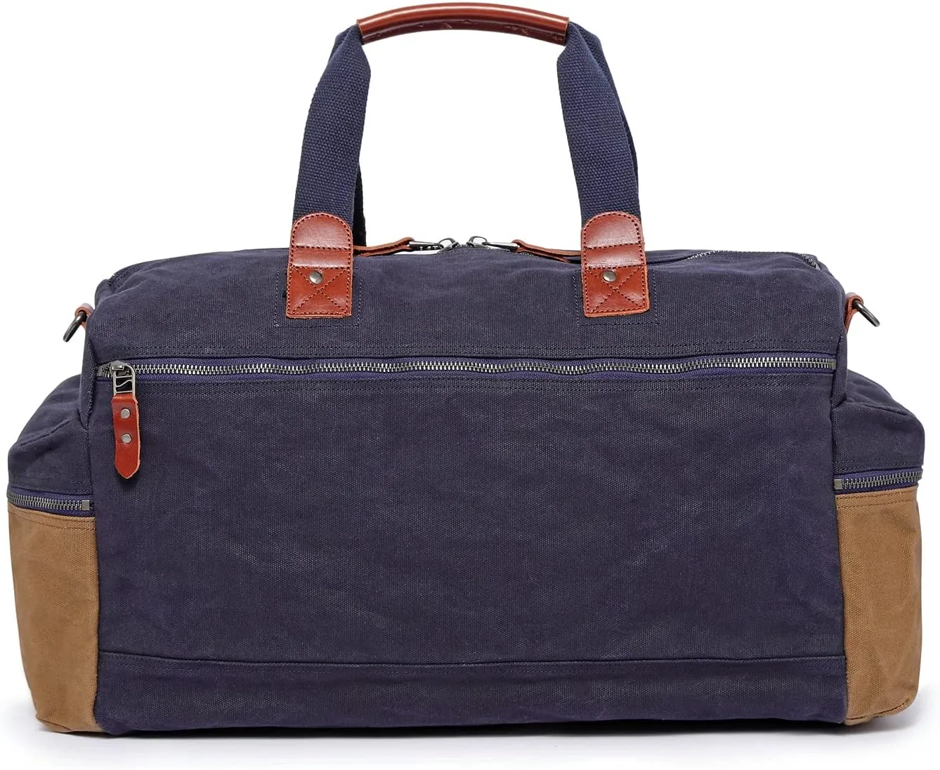 TSD Brand Stone Creek Waxed Canvas Duffel Bag (Navy)