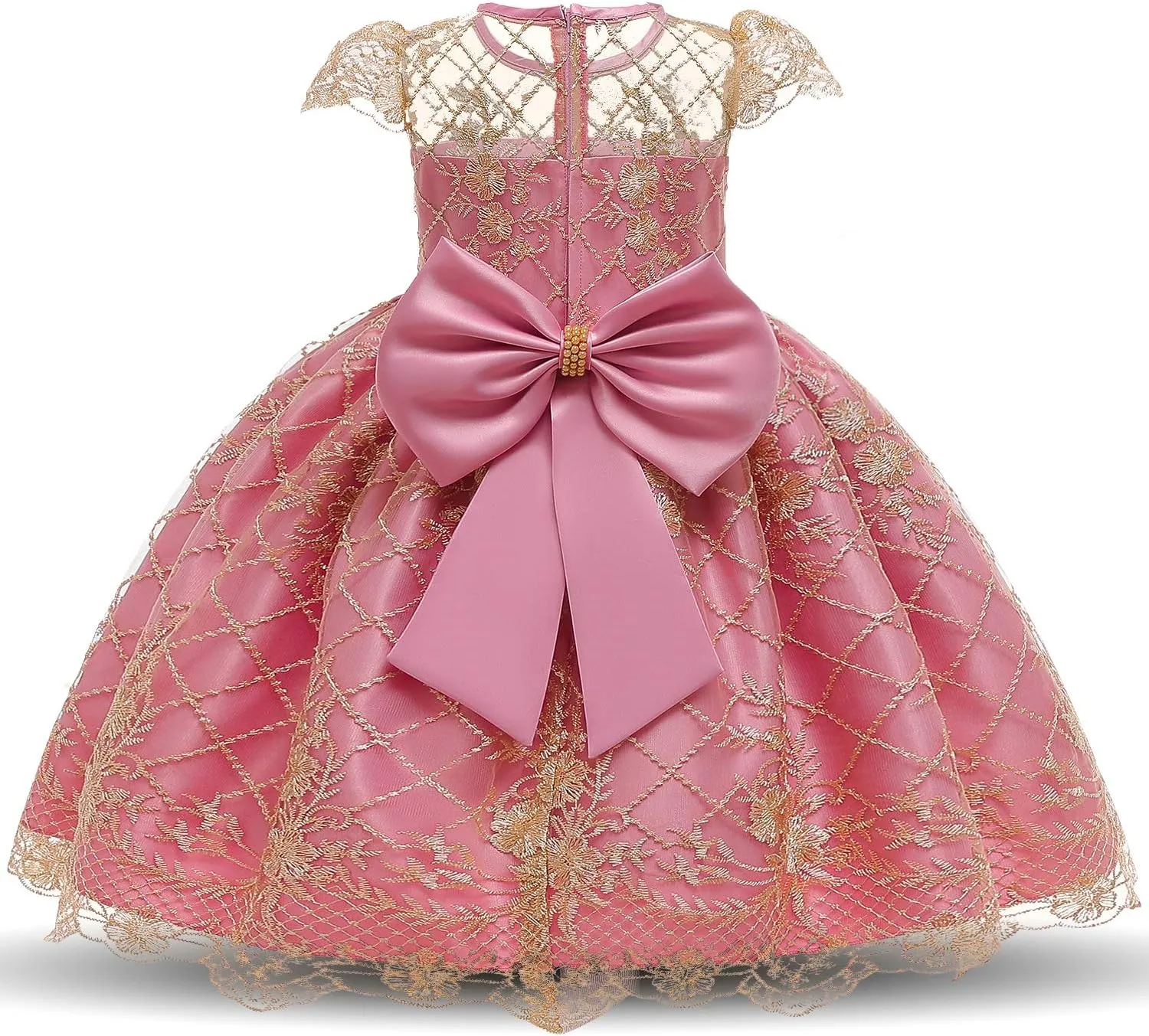 TTYAOVO Flower Girl Dress Princess Birthday Party Wedding Gown
