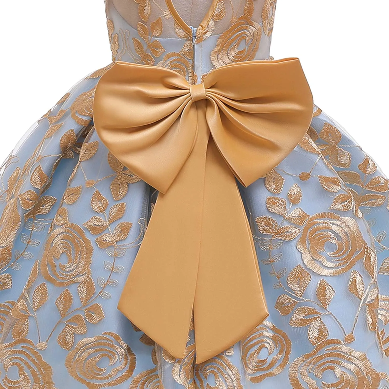 TTYAOVO Flower Girl Dress Princess Birthday Party Wedding Gown
