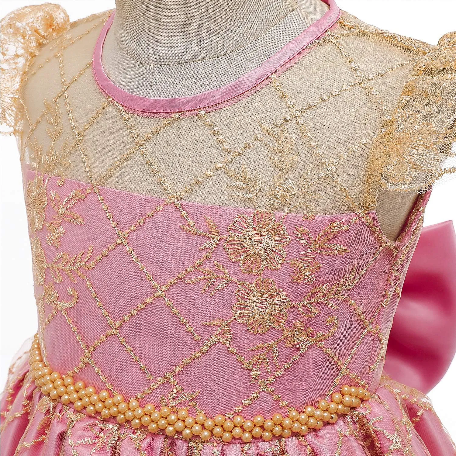 TTYAOVO Flower Girl Dress Princess Birthday Party Wedding Gown
