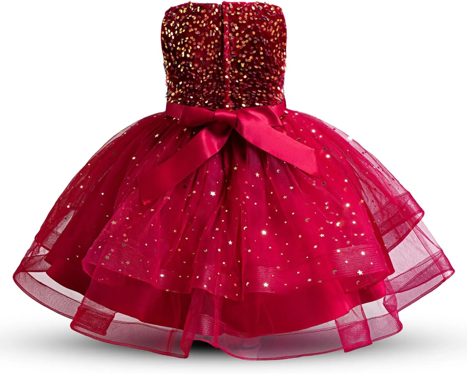 TTYAOVO Flower Girl Dress Princess Birthday Party Wedding Gown
